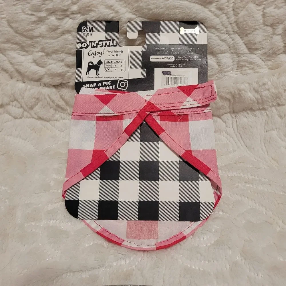 Woof Hearts and Love Pet Bandana Adjustable Neck Small - Medium Dogs Cats New